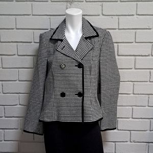 Talbots Black/White Lined Business Blazer Jacket. Size 10 NWOT